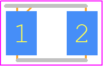 IN-P32ZTIR - Inolux PCB footprint - LED Moulded - LED Moulded - (3528)PLCC2