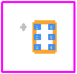 NX3V1G66GM,132 - NXP PCB footprint - Other - Other - XSON6 (SOT886)