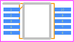 MCP33151-10T-E/MS - Microchip PCB footprint - Small Outline Packages - Small Outline Packages - 10-LEAD PLASTIC MICRO SMALL OUTLINE PACKAGE(UN)[MSOP]