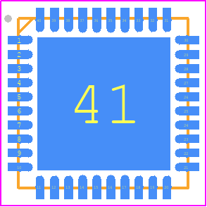 UPD301B-I/KYX - Microchip PCB footprint - Quad Flat No-Lead - Quad Flat No-Lead - 40-Lead Very Thin Plastic Quad Flat,No Lead Package (KYX) - 6x6 mm Body [VQFN] With 4.6x4.6 mm Exposed P
