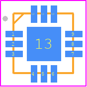 MAX16992ATCF/VY+ - Analog Devices PCB footprint - Quad Flat No-Lead - Quad Flat No-Lead - T1233Y+4