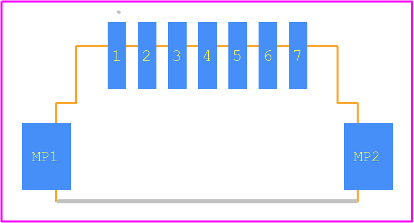 292228-7 - TE Connectivity PCB footprint - Other - Other - 292228-7-2
