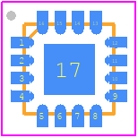 LX5589H - Microchip PCB footprint - Quad Flat No-Lead - Quad Flat No-Lead - 16 Pin QFN_2020