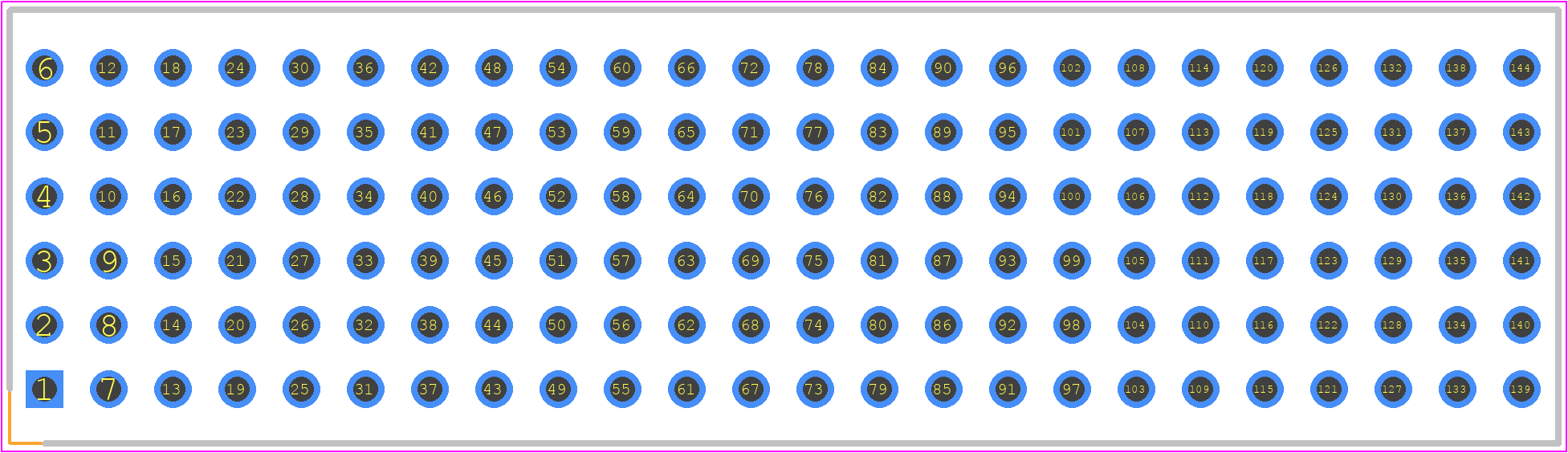 73780-1243 - Molex PCB footprint - Header, Receptacle - Straight PTH Box - Header, Receptacle - Straight PTH Box - 73780-1243