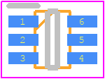 MAX1853EXT+T - Analog Devices PCB footprint - SOT23 (6-Pin) - SOT23 (6-Pin) - X6SN  +1