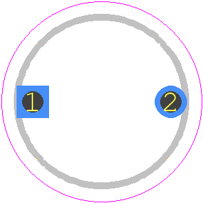 ECA1VAM101X - Panasonic PCB footprint - Capacitor, Polarized Radial Diameter - Capacitor, Polarized Radial Diameter - ECA1VAM101X