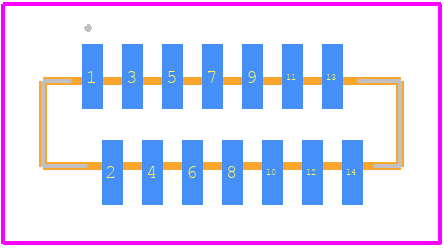 14FLT-SM2-TB(LF)(SN) - JST (JAPAN SOLDERLESS TERMINALS) PCB footprint - Other - Other - 14FLT-SM2-TB(LF)(SN)-1