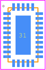 NB7NPQ1002MMTTWG - onsemi PCB footprint - Quad Flat No-Lead - Quad Flat No-Lead - WQFN30 2.50x4.50, 0.4P CASE 510CK ISSUE B