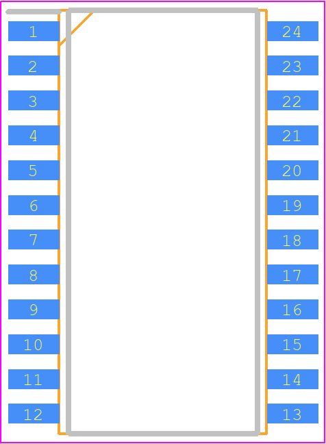 BQ4285S-SB2G4 - Texas Instruments PCB footprint - Small Outline Packages - Small Outline Packages - 24-Pin SOIC (S)