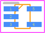 LMV821DCKTG4 - Texas Instruments PCB footprint - SOT23 (5-Pin) - SOT23 (5-Pin) - DCK (R-PDSO-G5)