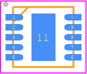 TPS54335-1ADRCT - Texas Instruments PCB footprint - Small Outline No-lead - Small Outline No-lead - DRC0010M