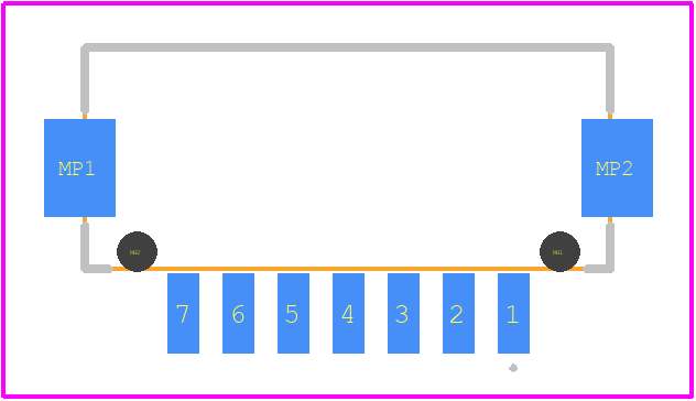 DF13-7P-1.25H(75) - Hirose PCB footprint - Other - Other - DF13-7P-1.25H(75)-3