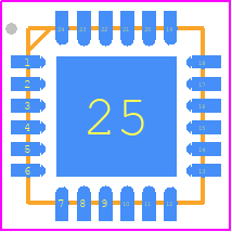 ATTINY3217-MNR - Microchip PCB footprint - Quad Flat No-Lead - Quad Flat No-Lead - qfn24-ren1