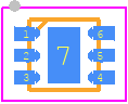 NJW4181KG1-33B - JRC PCB footprint - Small Outline No-lead - Small Outline No-lead - DFN6-G1 (ESON6-G1)