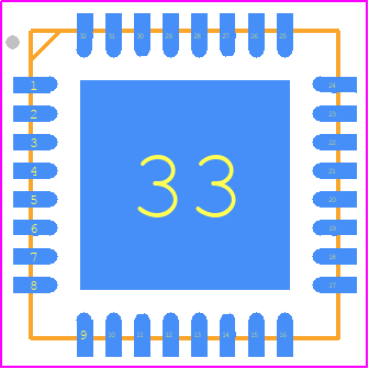 FT311D-32Q1C-R - FTDI Chip PCB footprint - Quad Flat No-Lead - Quad Flat No-Lead - 32 Pin QFN