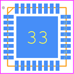 FT4222HQ-D-R - FTDI Chip PCB footprint - Quad Flat No-Lead - Quad Flat No-Lead - VQFN-32-1