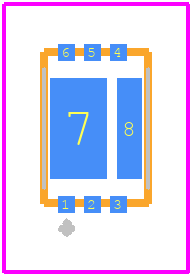 LC05111C13MTTTG - onsemi PCB footprint - Other - Other - WDFN6 2.6x4.0, 0.65P, Dual Flag CASE 511BZ ISSUE B