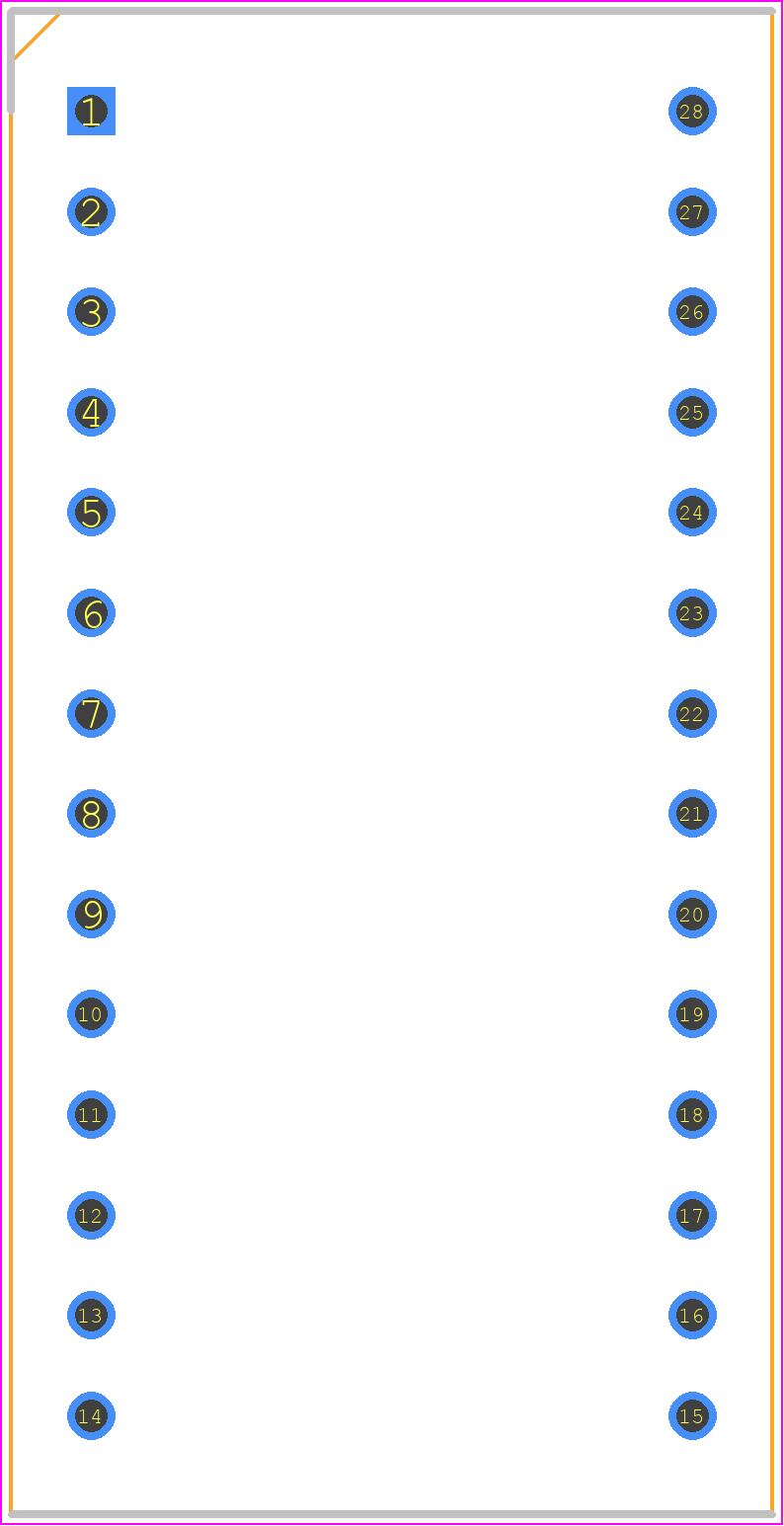 LDT-A513RI - Lumex PCB footprint - Dual-In-Line Sockets - Dual-In-Line Sockets - LDT-A514RI
