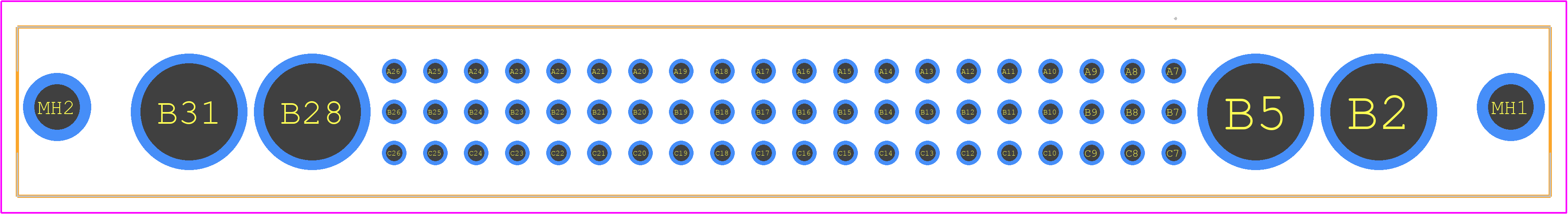 09032606850 - HARTING PCB footprint - Other - Other - 09032606850-3