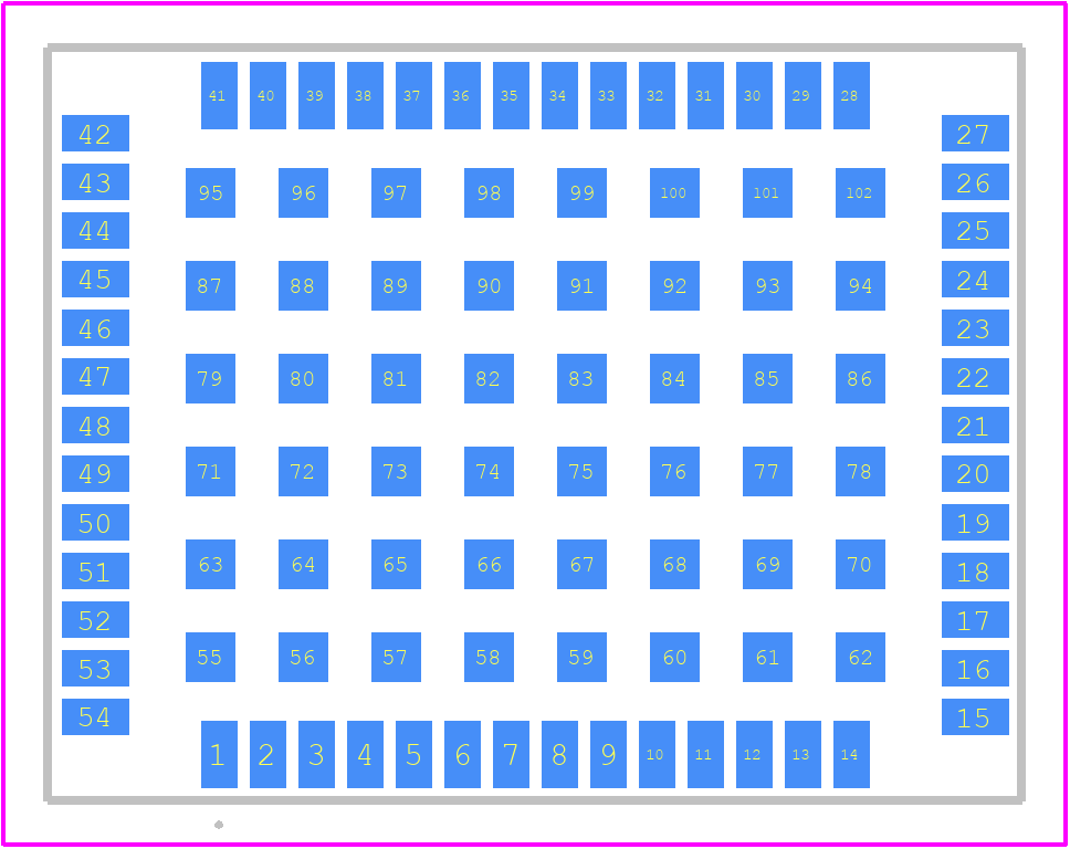 ZED-F9P-02B - u-blox PCB footprint - Other - Other - 54-SMD Module