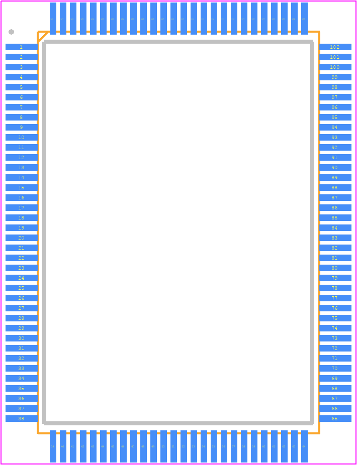 AX88796ALF - ASIX PCB footprint - Quad Flat Packages - Quad Flat Packages - AX88796ALF