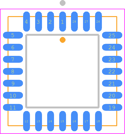 ISPGAL22V10C-15LJI - Lattice Semiconductor PCB footprint - Plastic Leaded Chip Carrier - Plastic Leaded Chip Carrier - 28 pin plcc