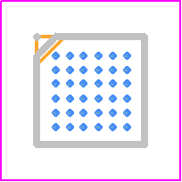 AS3460 FW12-BFBM - ams OSRAM PCB footprint - BGA - BGA - FBGA36