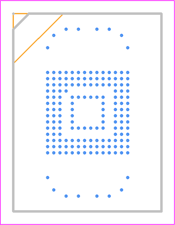 KLMAG4FE3B-A0010 - SAMSUNG PCB footprint - BGA - BGA - PBGA169