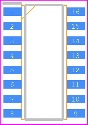 UCS512C4 - UCS PCB footprint - Small Outline Packages - Small Outline Packages - SOP16