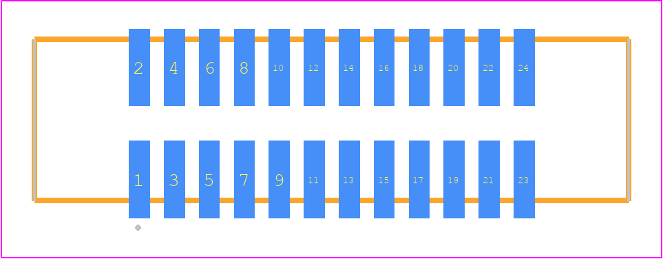 SHF-112-01-L-D-SM - SAMTEC PCB footprint - Other - Other - SHF-112-01-X-D-SM
