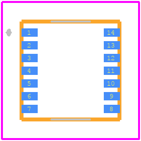 SI8273GA-IM1 - Silicon Labs PCB footprint - Other - Other - 14 DFN