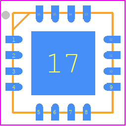 MAX25610AATE/VY+ - Analog Devices PCB footprint - Quad Flat No-Lead - Quad Flat No-Lead - MAX25610AATE/VY+