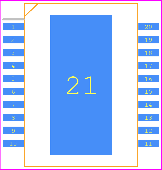 TLE7209R - Infineon PCB footprint - Small Outline Packages - Small Outline Packages - PG-DSO-20-37, -65