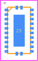 PI5USB30213XEAEX - Diodes Incorporated PCB footprint - Quad Flat No-Lead - Quad Flat No-Lead - X1QFN 2 X 4 -24 Contact