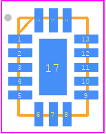 MBT-283+ - Mini-Circuits PCB footprint - Quad Flat No-Lead - Quad Flat No-Lead - JV2579-DFN=16