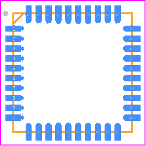 PDAC8E08RHAT - Texas Instruments PCB footprint - Quad Flat No-Lead - Quad Flat No-Lead - RHA (S-PVQFN-40)*