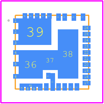 FAN65004C - onsemi PCB footprint - Other - Other - PQFN35 6.00x6.00x0.75, 0.5P CASE 483BE ISSUE B