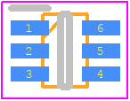 PSA-0012+ - Mini-Circuits PCB footprint - SOT23 (6-Pin) - SOT23 (6-Pin) - SOT6