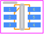 PSA-5455+ - Mini-Circuits PCB footprint - SOT23 (6-Pin) - SOT23 (6-Pin) - CA1389_2022