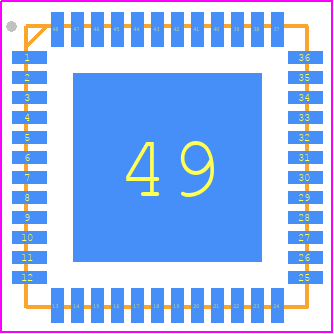 SD3502A-CNE3 - Silicon Labs PCB footprint - Quad Flat No-Lead - Quad Flat No-Lead - QFN 48 pins 7x7 mm on reel