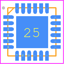 SI5334C-B11809-GM - Silicon Labs PCB footprint - Quad Flat No-Lead - Quad Flat No-Lead - 24-Lead Quad Flat No-lead (QFN)