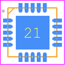 SI5350C-B11227-GM - Silicon Labs PCB footprint - Quad Flat No-Lead - Quad Flat No-Lead - (20-QFN)