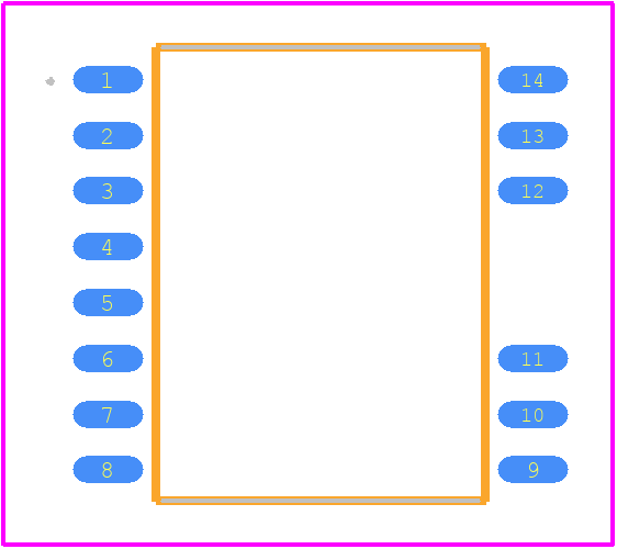 SI82393CD-IS3 - Silicon Labs PCB footprint - Other - Other -  14-pin WB 