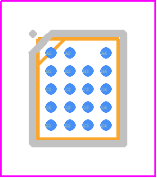 MAX38801HCS+T - Analog Devices PCB footprint - BGA - BGA - 19 WLCSP