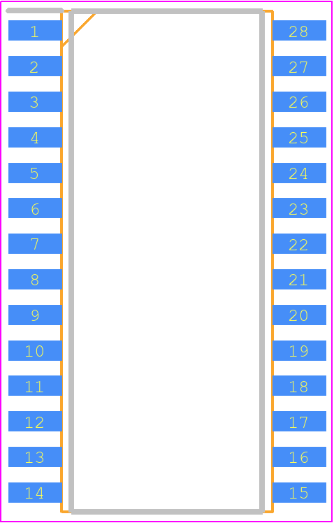 TM1628 - TITAN MICRO ELECTRONICS PCB footprint - Small Outline Packages - Small Outline Packages - SOP28