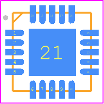 TPS7A5301WQRTKRQ1 - Texas Instruments PCB footprint - Quad Flat No-Lead - Quad Flat No-Lead - RTK0020C
