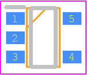 XC6135C26AMR-G - Torex PCB footprint - SOT23 (5-Pin) - SOT23 (5-Pin) - SOT-25 (unit: mm)