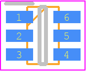 XC9276B138MR-G - Torex PCB footprint - SOT23 (6-Pin) - SOT23 (6-Pin) - SOT-26W