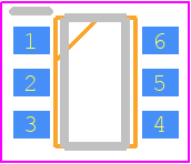 XC9276BD29MR-G - Torex PCB footprint - SOT23 (6-Pin) - SOT23 (6-Pin) - SOT-26W HEIGHT 1.3