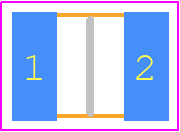 CR043R65F - MERITEK PCB footprint - Resistor Chip - Resistor Chip - CR04